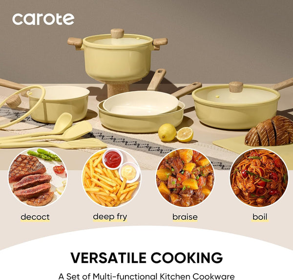 24Pcs Ceramic Cookware Set, Pots and Pans Non Stick Kitchen Cookware Sets, Pots and Pans Set Cooking Set with Knife Set3