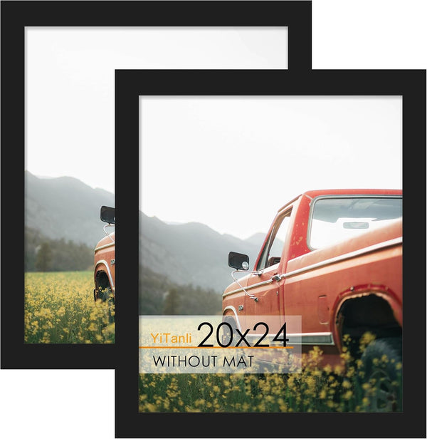20X24 Picture Frame Set of 2, Engineered Wood for 24X20.Black1