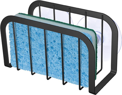 Sponge Holder for Kitchen Sink,Kitchen Sink Caddy with Sponge Holder-Black1