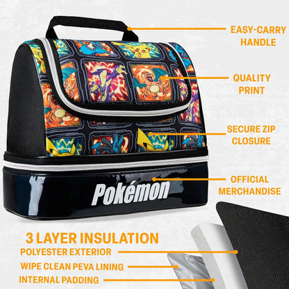 Pokemon Insulated Lunch Bag with Dual Compartments for School4