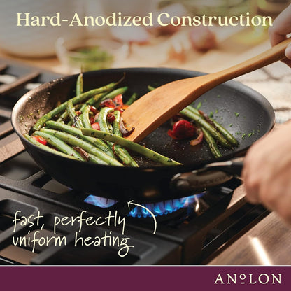 Smart Stack Hard-Anodized Nonstick Frying Pan Set, 10 & 12-Inch | Durable Skillet Set, Stackable Design for Easy Storage, Durable Construction, in Black6