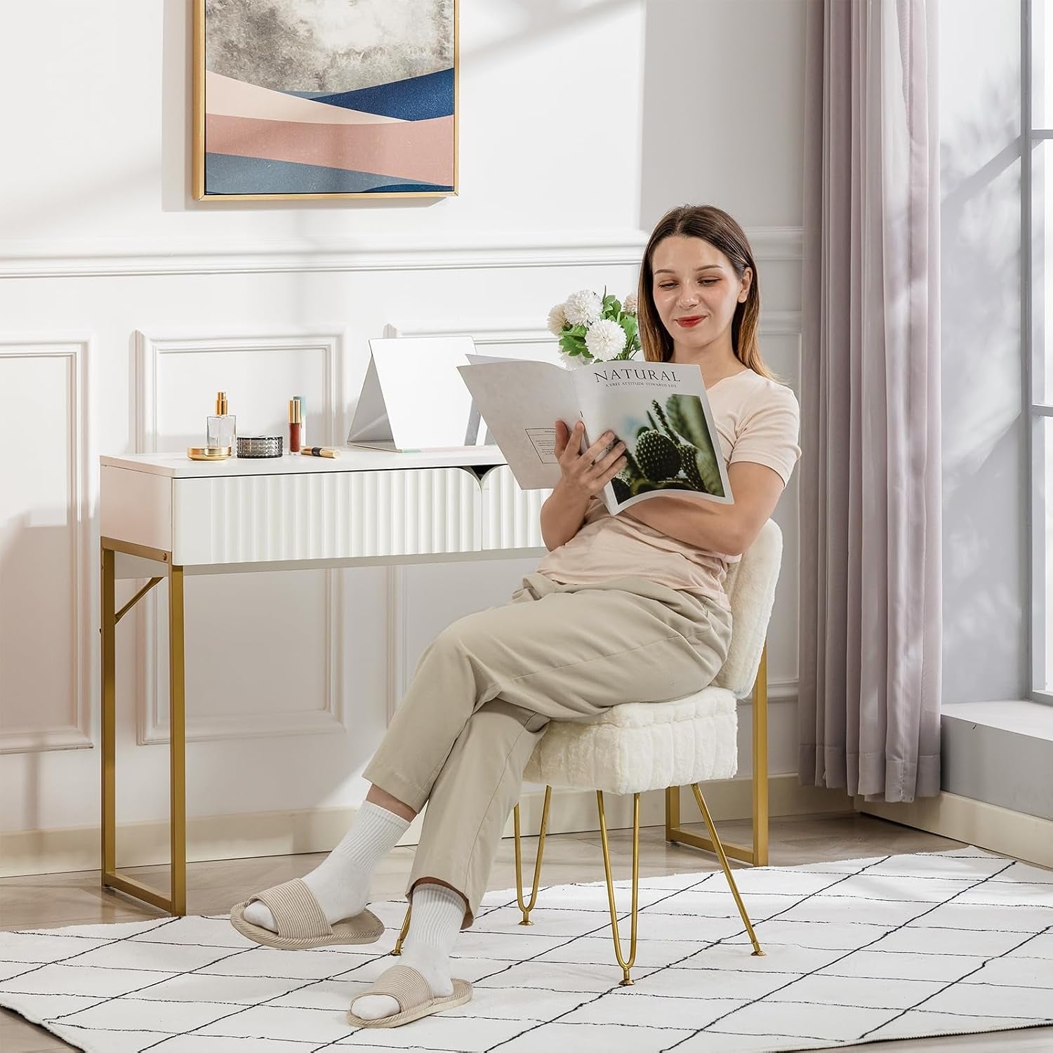 vanity-chair-with-storage-comfy-ottoman-with-folding-back-faux-fur-vanity-stool-with-4-metal-legs-for-make-up-furry-padded-seat-with-anti-slip-feet-for-bedroom-dressing-room-white