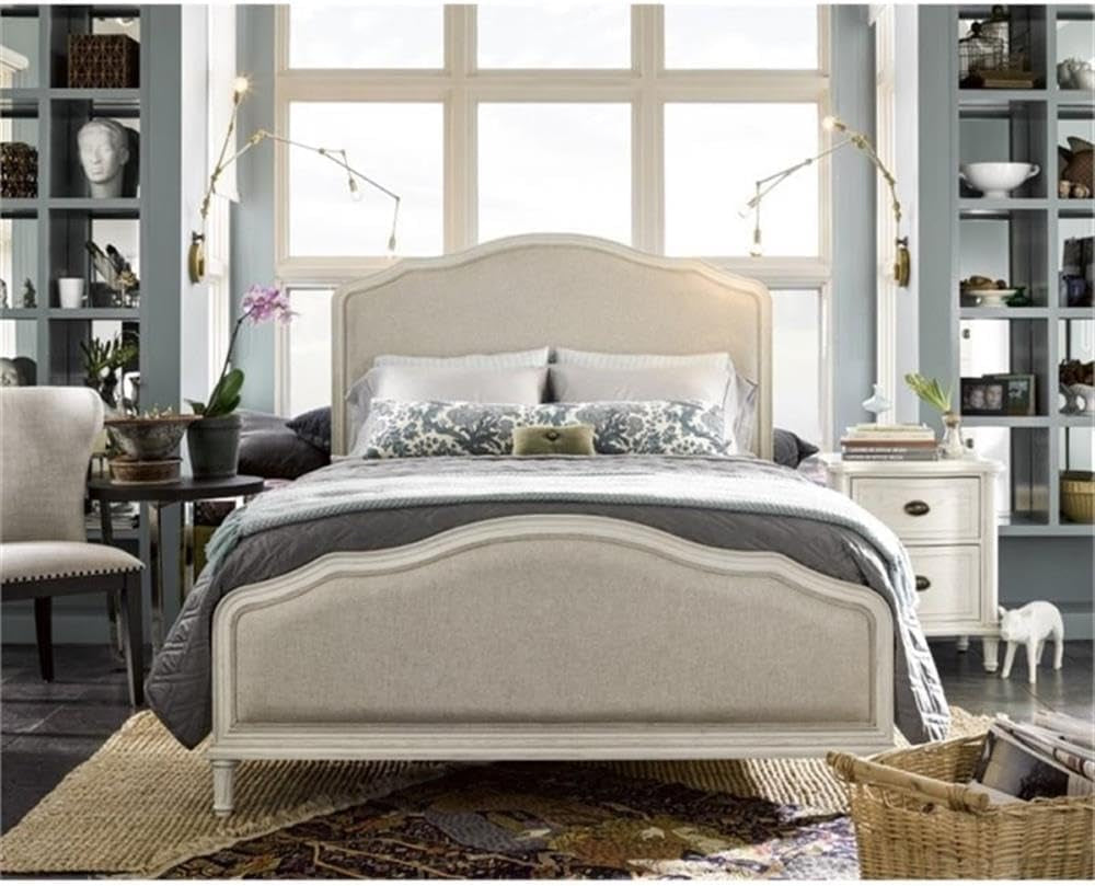 farmhouse-upholstered-queen-bed-solid-oak-frame-white-washed-finish-linen-fabric-camelback-arched-headboard-and-footboard-french-country-style-bedroom-furniture-60x63x86