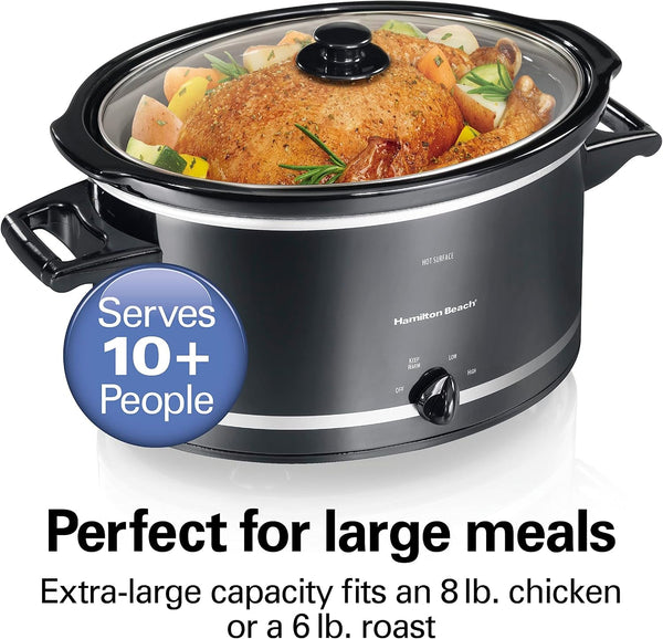 Slow Cooker, Extra Large 10 Quart, Stay or Go Portable with Lid Lock, Dishwasher Safe & Slow Cooker with 3 Cooking Settings, Dishwasher-Safe Stoneware Crock & Glass7