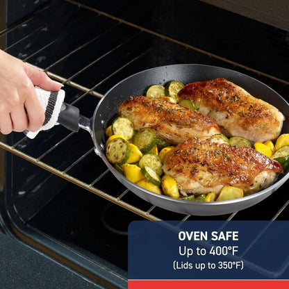 Experience Nonstick Fry Pan 12.5 Inch, Induction, Oven Broiler Safe 400F, Non Stick Frying Pan, Skillet, Kitchen Egg Pan, Omelet Pan, Cookware, Pots and Pans, Home, Dishwasher Safe, Black6