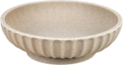Large Decorative Bowl - Fruit Bowl for Kitchen Counter - Modern Decorative Bowl for Home Decor,Key Bowl for Entryway Table - Artificial Stone Beige1