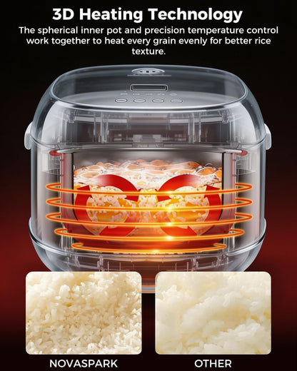 Stainless Steel Rice Cooker Small 6 Cup (Uncooked) / 12-Cup (Cooked) with Stainless Steel Inner Pot, Compact Mini Rice Cooker Small Kitchen, Low Carb Rice Maker, 24H Timer and Auto Keep Warm2
