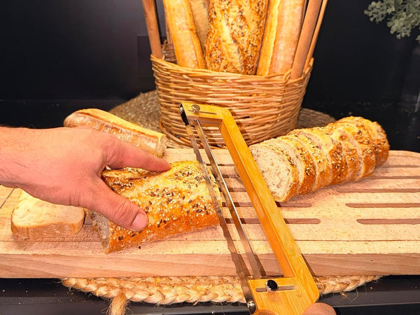 Premium Adjustable Bread Slicer Knife with Guide for Even Slices Perfect for Sourdough, Homemade Loaves Durable Artisan Bread Cutting Tool Essential Kitchen Gadget for Bakers and Home Chefs10