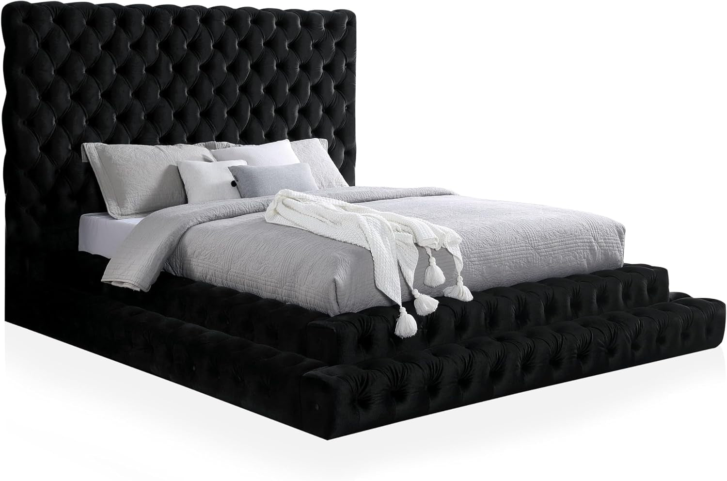 sable-fabric-upholstered-step-up-king-size-platform-bed-with-oversized-headboard-deep-button-tufting-no-box-spring-required-for-bedroom-guest-room-black