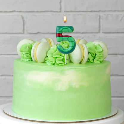 Turtle Shell Birthday Candle, Cartoon Turtle Themed Cupcake Number Candle6