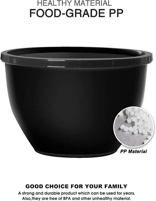 Plastic Mixing Bowls with Lids Set for Kitchen, 5 Set Nesting Bowls for Mixing, Baking, Prepping, Cooking and Serving Food, Mixing Bowls Dishwasher, Microwave Safe8