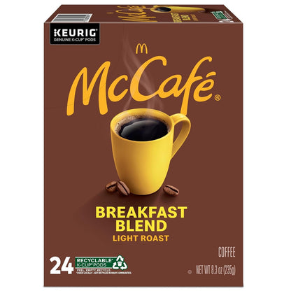 Breakfast Blend Coffee, Keurig Single Serve Keurig K-Cup Pods, Light Roast, 96 Count (4 Packs of 24)10
