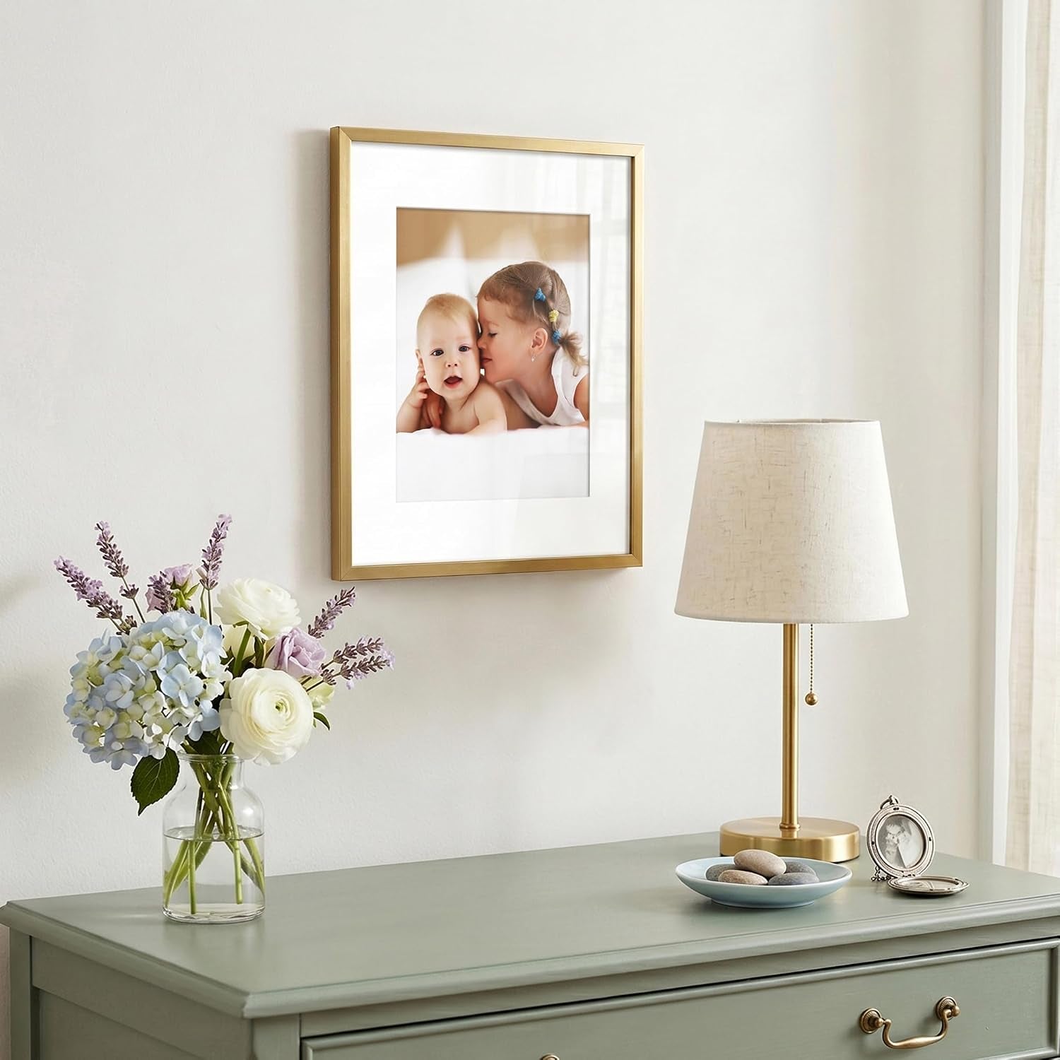 11x14-picture-frame-matted-to-8x10-slim-molding-gold