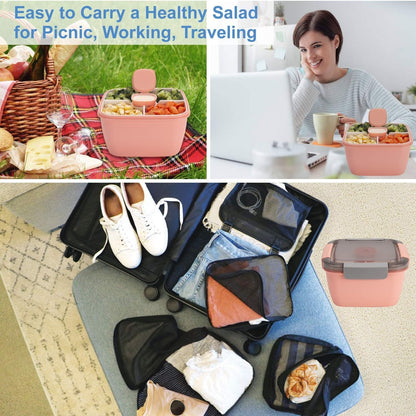 Salad Lunch Container to Go, 2 Packs 52-Oz Salad Bowls to Go for Lunch7