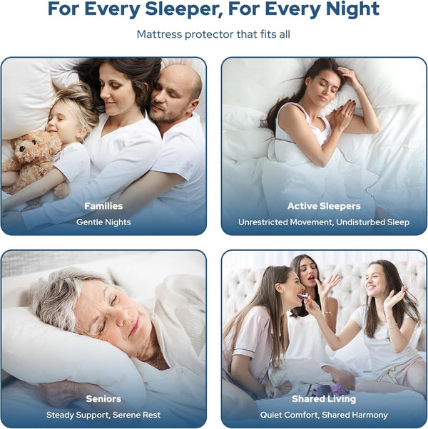 2 Pack Waterproof Mattress Protector, Queen Size Mattress Pad8