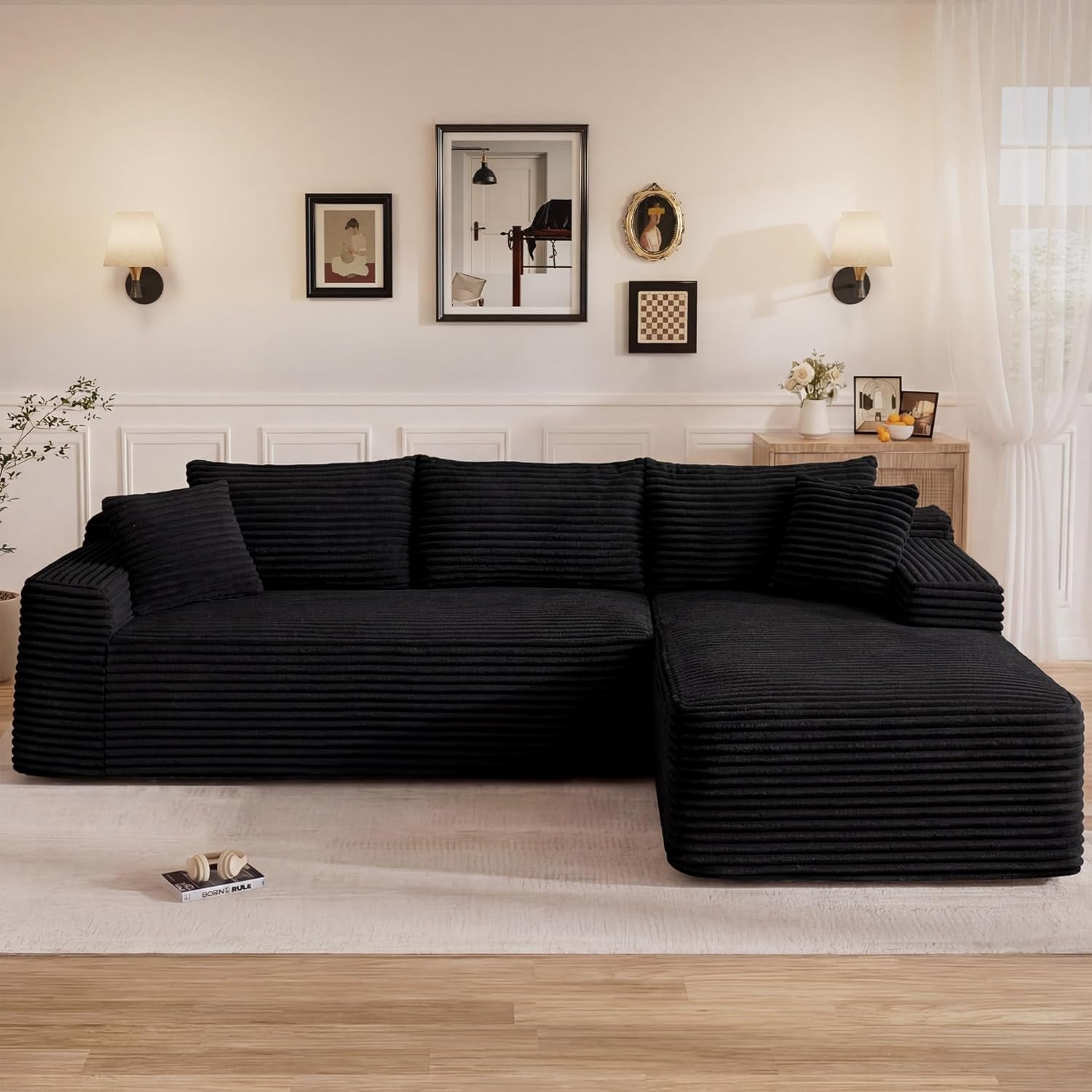 95-l-shaped-cloud-boneless-sectional-couches-for-living-room-modern-comfy-modular-deep-seat-memory-foam-compressed-corduroy-sofa-oversized-right-facing-chaise-no-assembly-required-balck