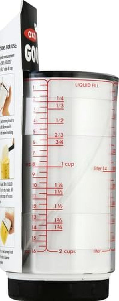 OXO Good Grips Adjustable Liquid Measuring Cup, 2 Cup Capacity | Useful for Measuring & Dispensing Peanut Butter, Honey and Other Liquids, Measurement Markings, Dishwasher Safe14