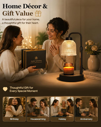 Candle Warmer Lamp with Timer, 2/4/8H Auto-Off Candle Lamp Coalblack8
