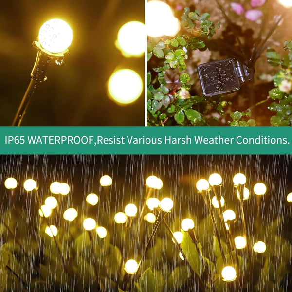 Solar Lights Outdoor Waterproof 4 Pack of 32 Leds Garden Patio Firefly Decoration Unique Gifts Women Grandparents4