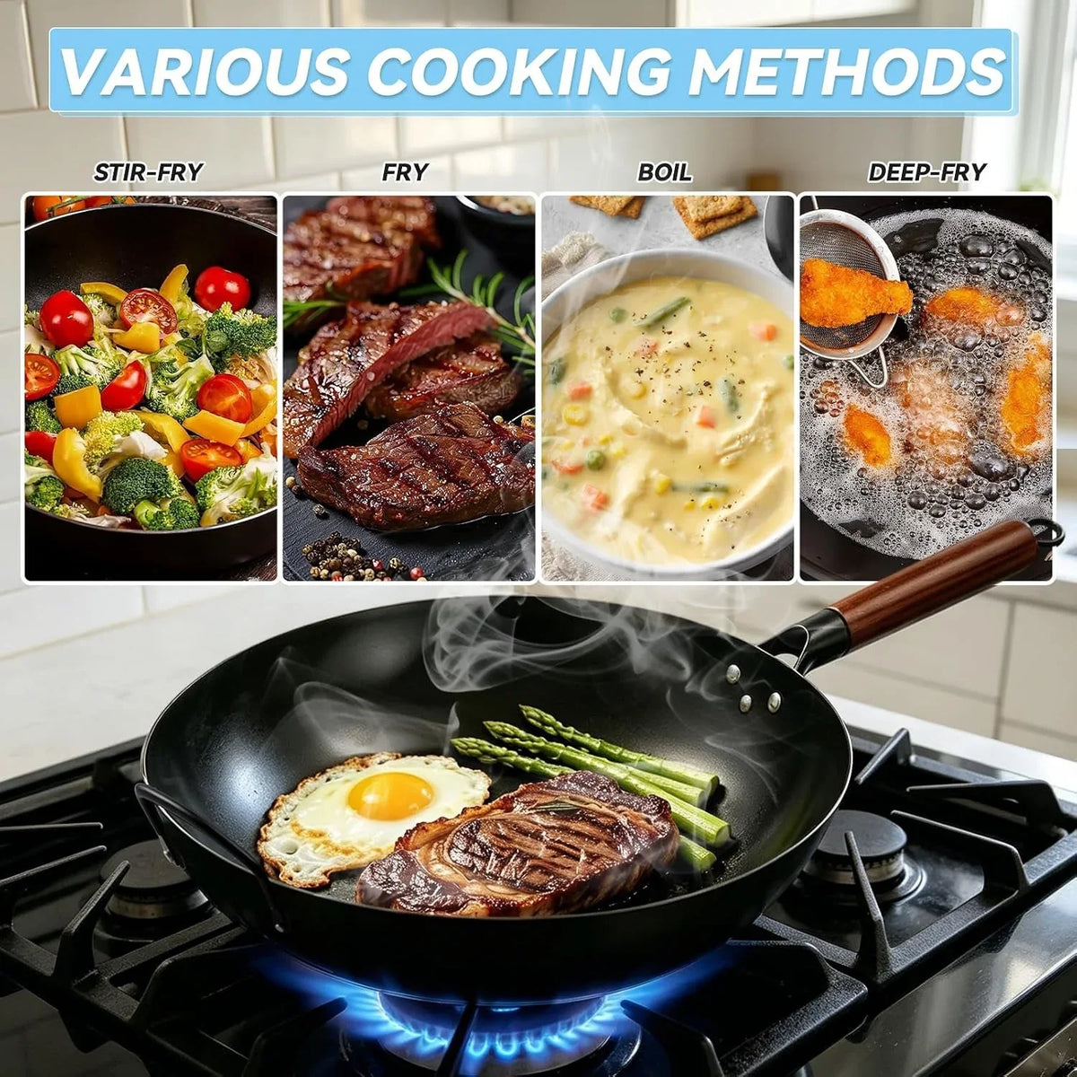 13-inch-carbon-steel-wok-pan-with-glass-lid-pre-seasoned-flat-bottom-woks-stir-fry-pans-nonstick-with-wooden-and-steel-helper-handle-compatible-with-induction-gas-electric-open-fire