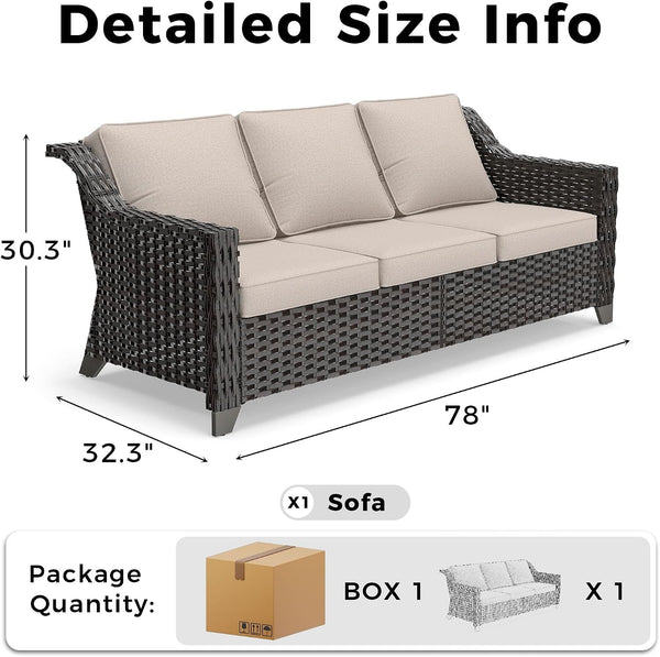 Outdoor Couch, Wicker Outdoor Conversation Set2