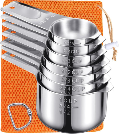 Measuring Cups Set, 7PCS Stainless Steel Engraved Markings Kitchen1