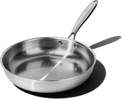 SKITCHEN Titanium Hammered Pan Pro Mini 11", Frying Pan with Uncoated Pfas-Free Cooking Surface, Induction Compatible, Oven & Dishwasher Safe, Stay-Cool Handle1