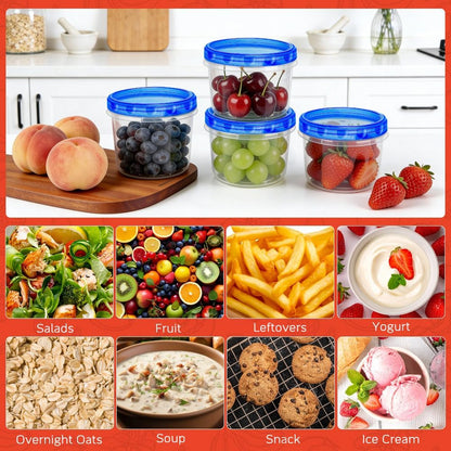 10 Pack 17Oz Small Freezer Food Storage Containers with Twist Top Lids8