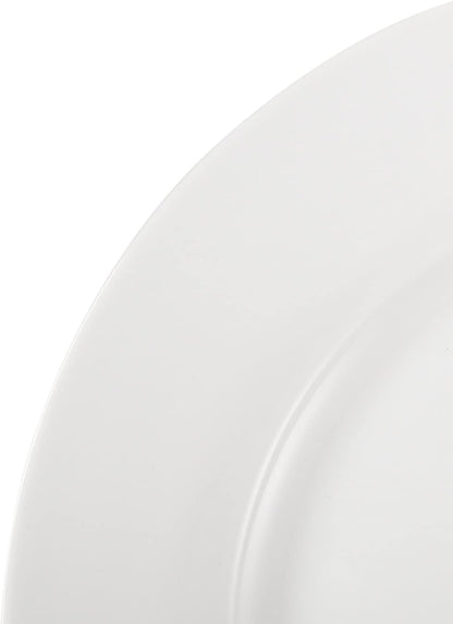 6-Piece White Dinner Plate Set, Microwave and Dishwasher Safe for Everyday Use, 10.5 Inches5