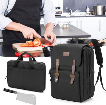 Large Knife Backpack & Chef Bag, 12 + 23 Slots, Knife Not Included8