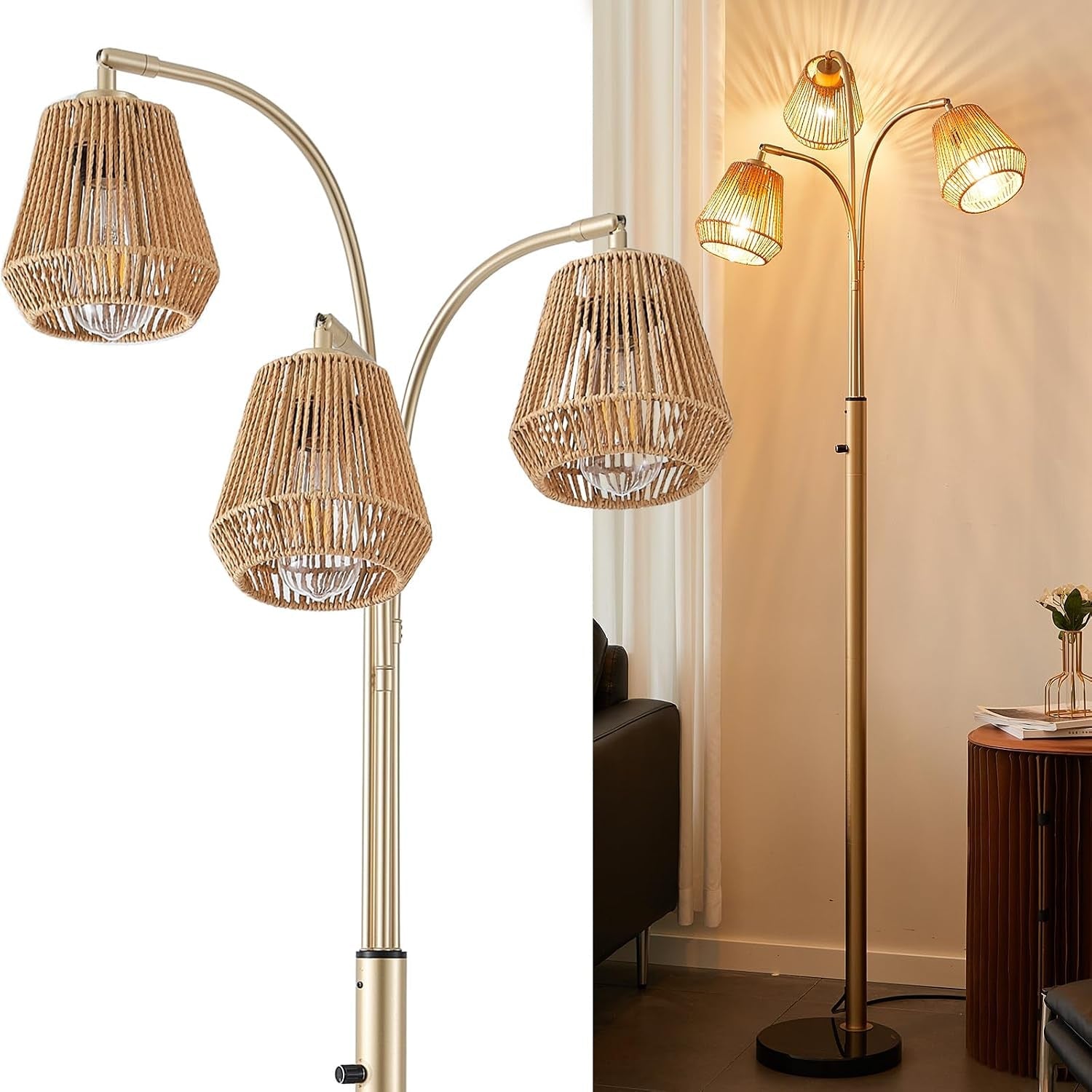 gold-rattan-floor-lamp-for-living-room-72-3-light-boho-lamp-heavy-natural-marble-base-1-2-3-light-rotary-switch-wicker-shades-for-reading-corners-bedrooms