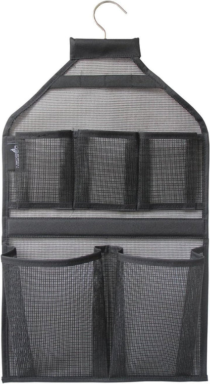Bathroom Shower Organizer Mesh Hanging Shower Caddy with Rotatable Hanger (Black)1