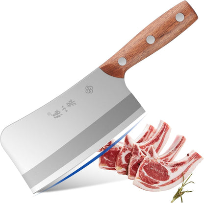 Heavy Duty Butcher Knife Made of High Carbon Stainless Steel, Professional Chinese Cleaver Knife for Cutting Bones, Ultra Sharp Bone Chopper1