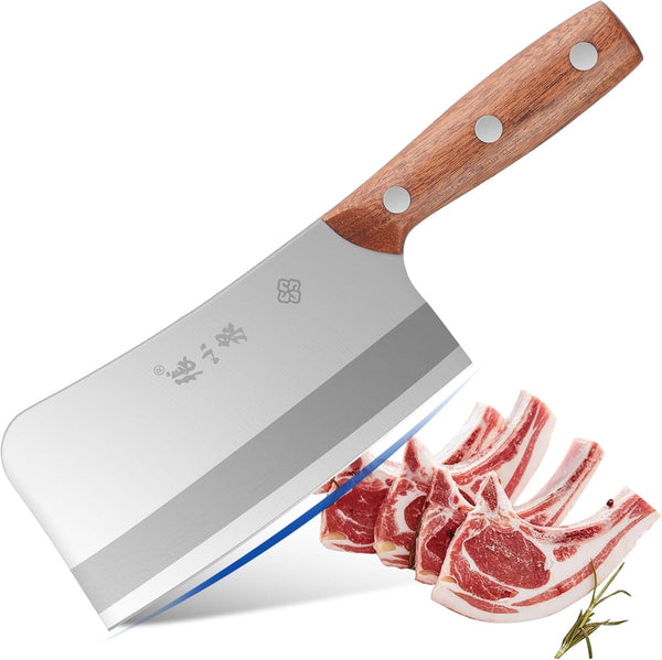 Heavy Duty Butcher Knife Made of High Carbon Stainless Steel, Professional Chinese Cleaver Knife for Cutting Bones, Ultra Sharp Bone Chopper1