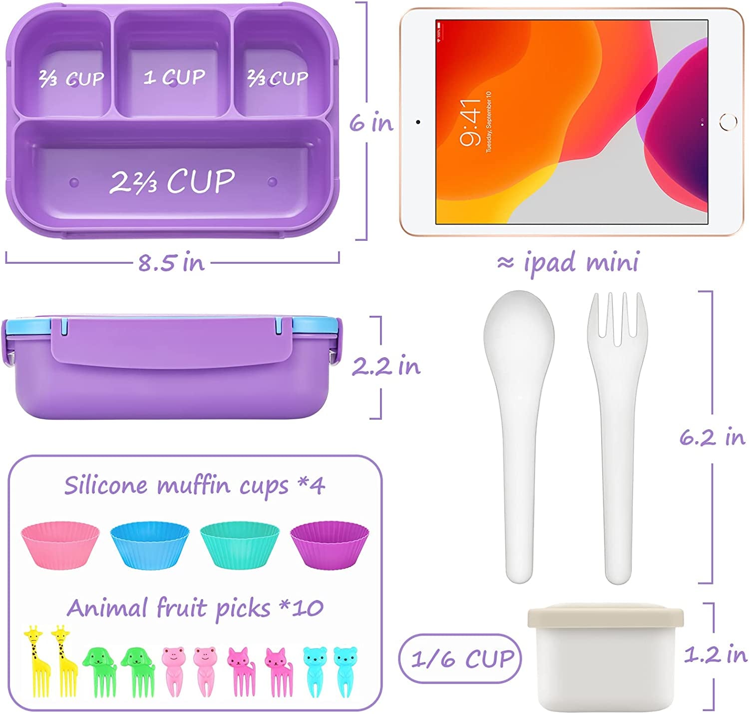 bento-lunch-box-for-kids-girls-boys-toddler-kids-lunch-boxes-for-school-lunch-containers-for-adults-with-4-compartments-sauce-container-utensils-food-picks-and-muffin-cups-purple