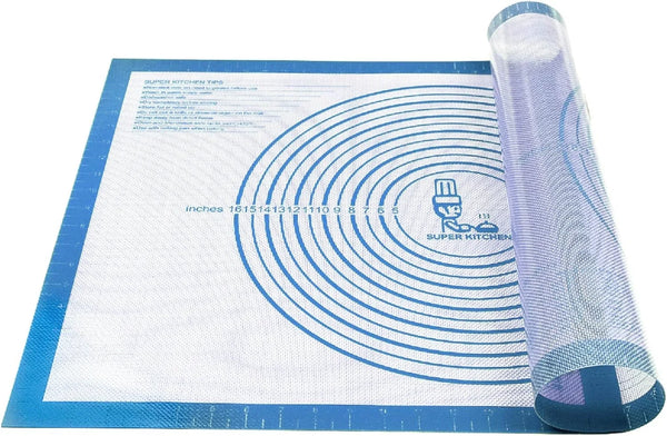Nonstick Silicone Pastry Mat Extra Large with Measurements Dough Baking Mat | 28'' X 20'' Silicone Baking Mat Counter Dough Rolling Fondant/Pie Crust Sourdough Bread Supplies by  Blue1