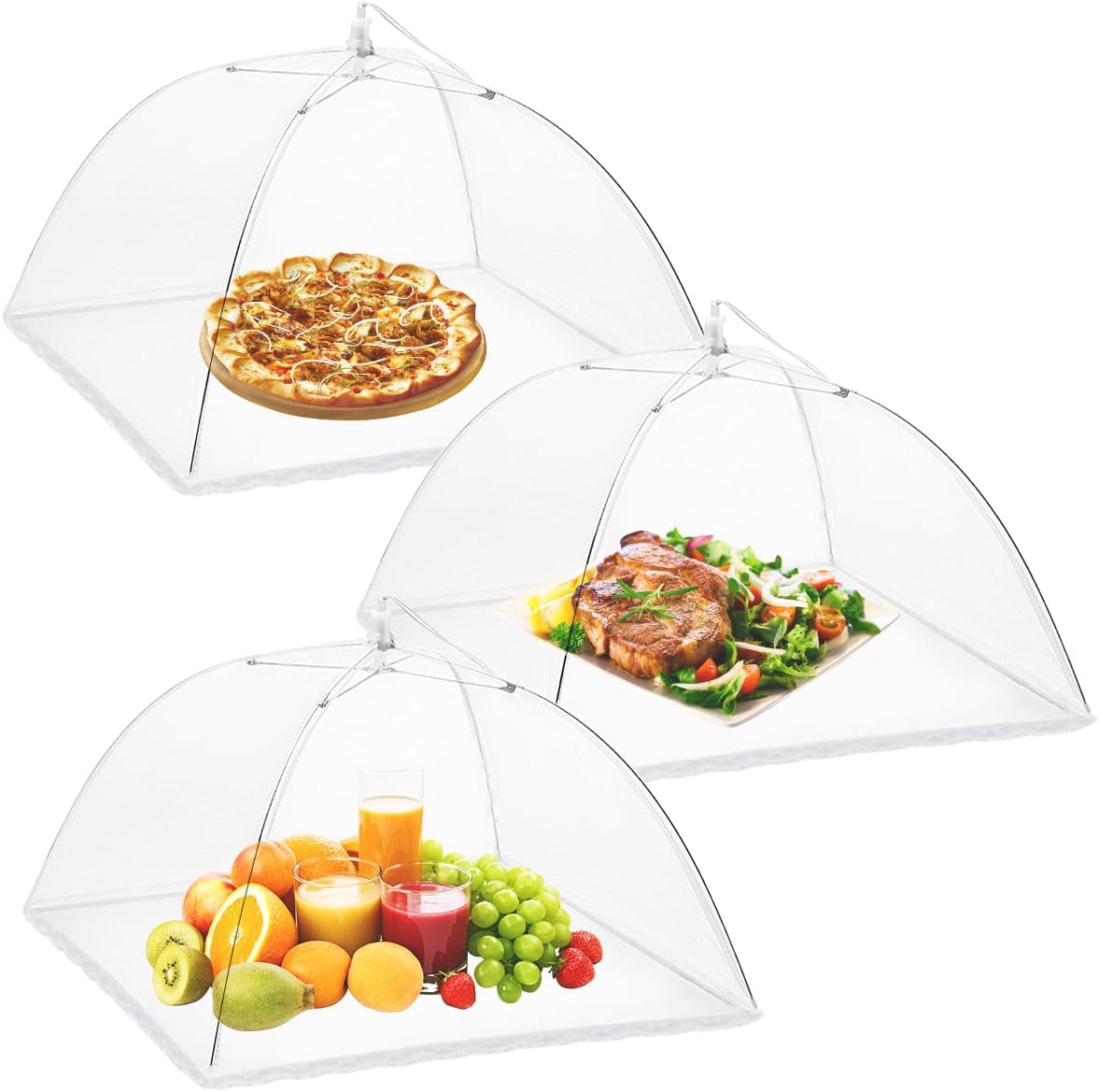 food-covers-for-outside-mesh-3-pack-14-inch-fine-net-pop-up-fly-net-for-fruit-reusable-collapsible-screen-umbrella-food-tent-for-outdoor-picnic-party-bbq-serving
