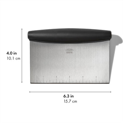 OXO Good Grips Multi-Purpose Scraper & Chopper | Dough Cutter for Pizza, Bread and Cookie Dough, Multi-Purpose Vegetable Chopper, Dishwasher-Safe, Pastry Scraper8