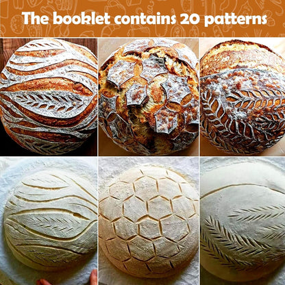 Bread Lame Dough Scoring Tool,2Pcs Sourdough Bread Scorer,Bread Making Razor for Homemade Bread with Scoring Patterns Booklet7