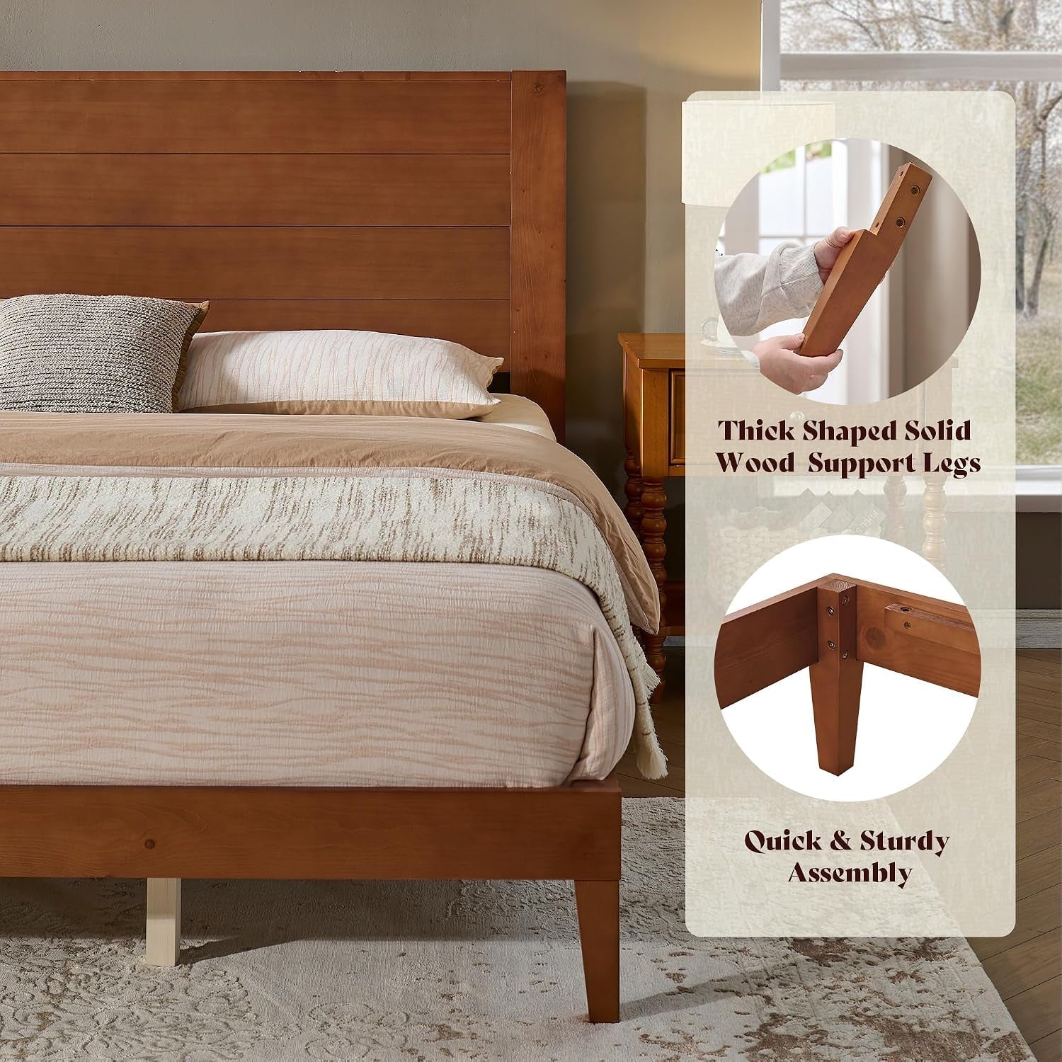 king-size-solid-wood-platform-bed-with-mid-century-style-brown