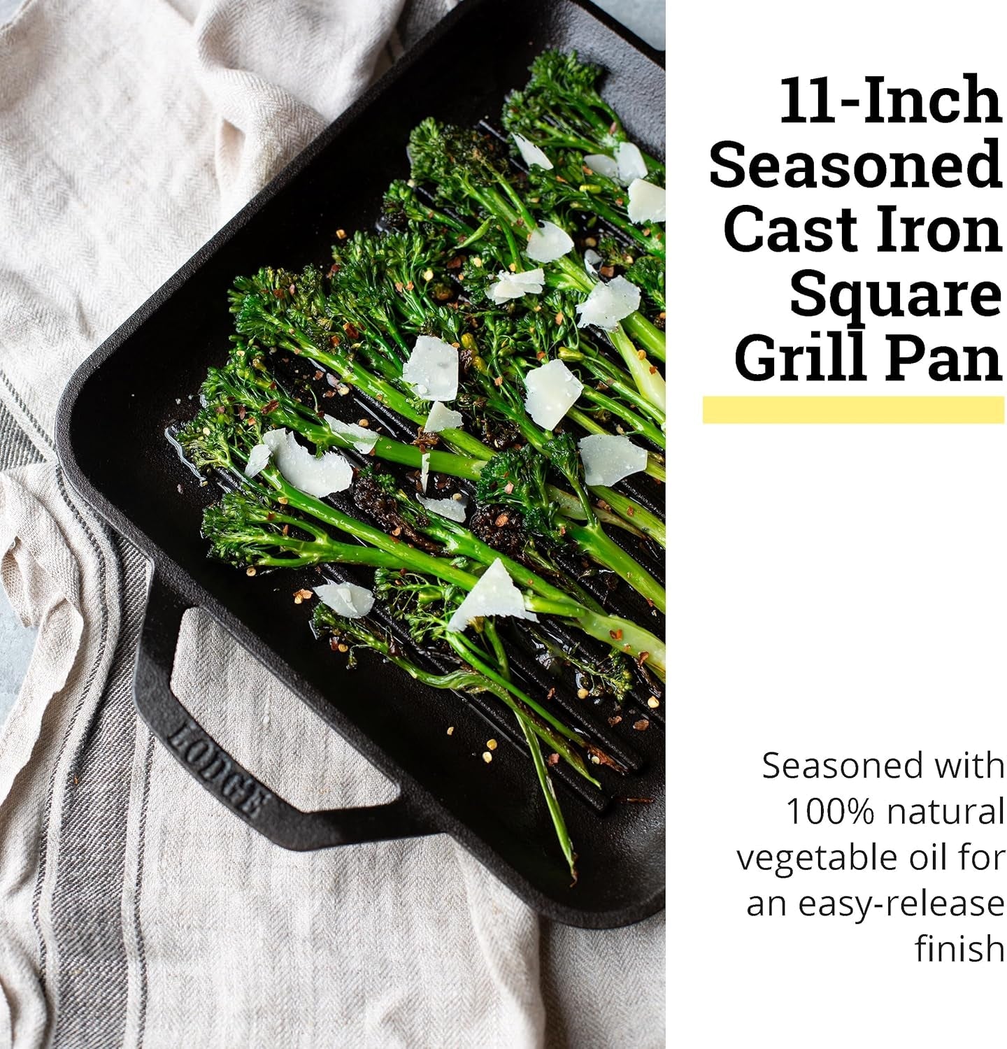 11-cast-iron-square-grill-pan-chef-collection-pre-seasoned-cast-iron-pan-versatile-cooking-indoor-outdoor-use-incredible-heat-retention