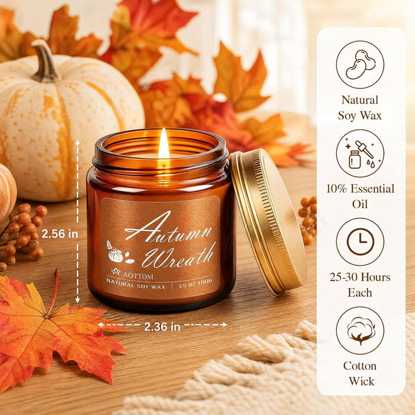 Fall Scented Candles, 6 Pack Fall Candles for Home Scented Natural Soy Wax5