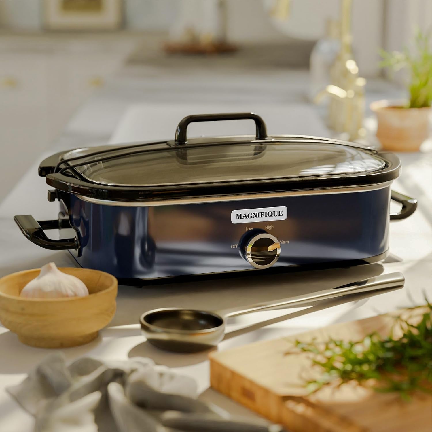 new-magnifique-4-quart-slow-cooker-with-casserole-manual-warm-setting-perfect-kitchen-small-appliance-for-family-dinners-dishwasher-safe-crock-blue