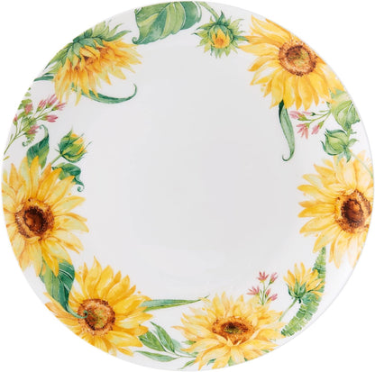 Sunflower Bone China Lightweight Chip Resistant 16 Piece Dinnerware Set, Service for 4, Multicolor6
