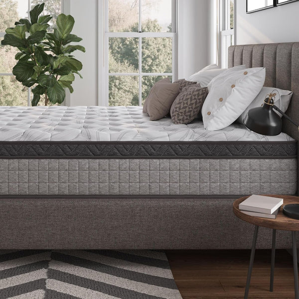 12 Inch Full Size Mattress, Medium Firm Hybrid Gel Memory Foam Mattresses and Individually Pocketed Spring, Motion Isolation, Pressure Relief, Edge Support, Certipur-Us7