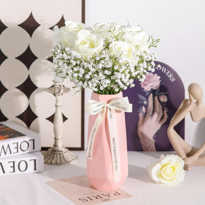 12Pcs Babys Breath Artificial Flowers, 21In Floral Stems for Vase Decor | Trim 12In Lower Stems to Fit 4–6In Small or 7–12In Medium Vases for Dining Table Centerpiece, Bedroom, Wedding Decor5