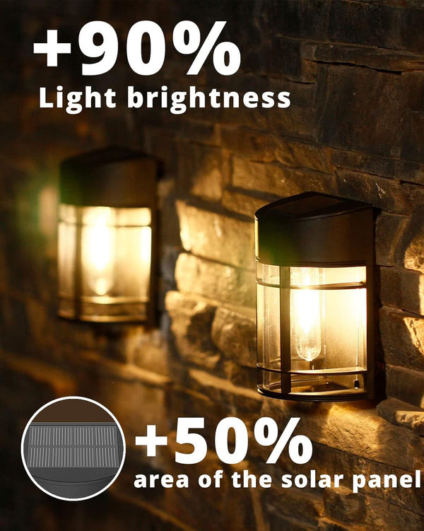 Solar Fence Lights, 12 Pack Waterproof Solar Lights Outdoor, Outdoor Solar Lights for Fence Garden Yard Step Deck Stairs3