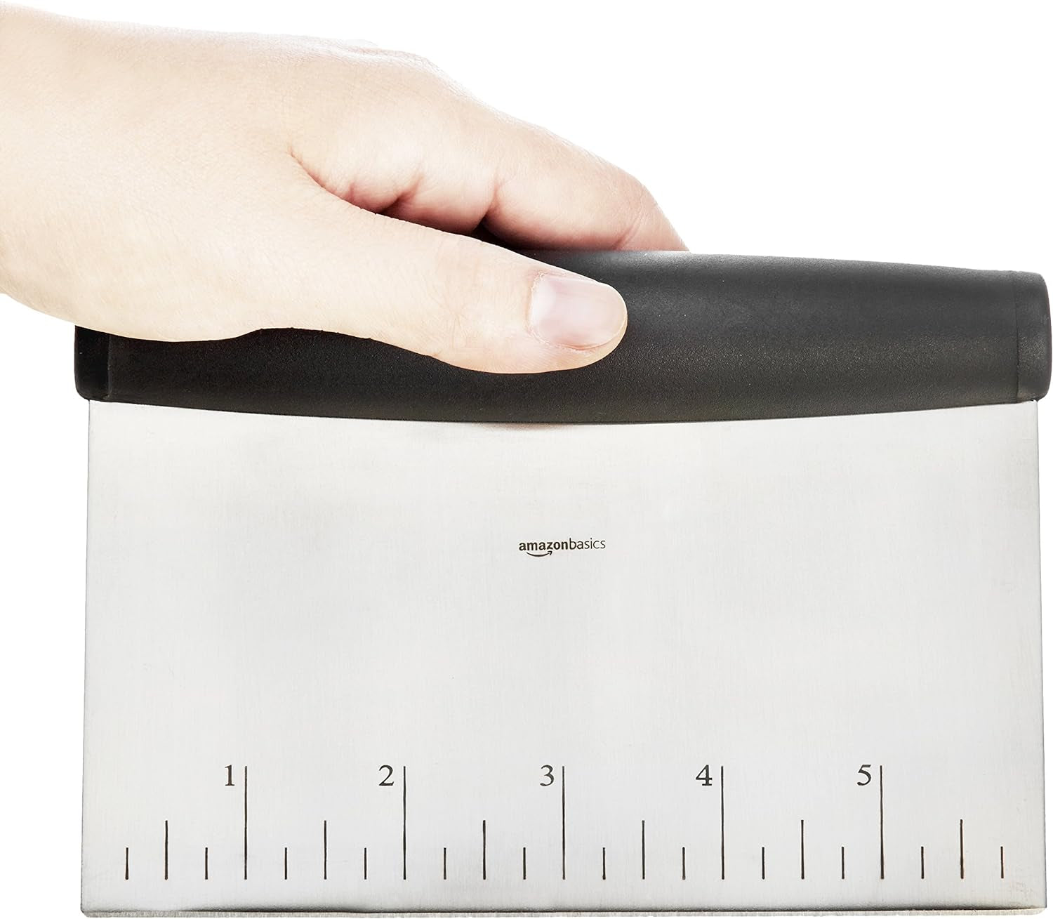 multi-purpose-bench-scraper-stainless-steel-dough-cutter-with-measurement-marks-dishwasher-safe-non-slip-contoured-grip-6-black-silver