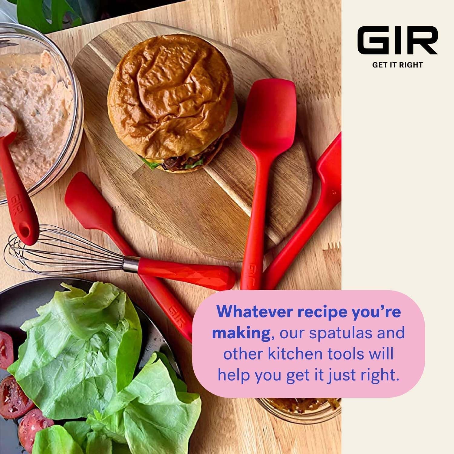 get-it-right-silicone-kitchen-spatula-non-toxic-cooking-utensils-for-nonstick-cookware-cooking-and-baking-skinny-11in-red