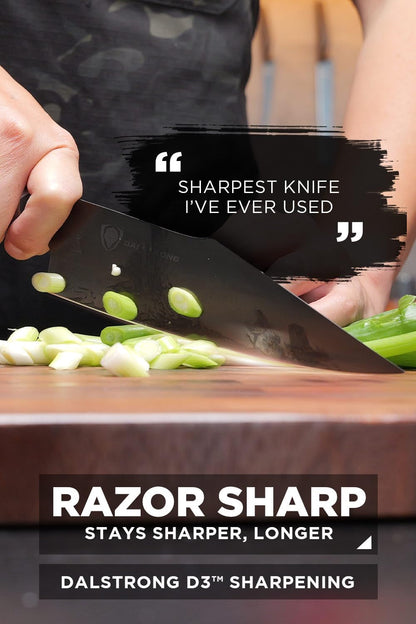 Santoku Knife - 7 Inch - Spartan Ghost Series - Premium American Forged S35VN Powdered Steel Kitchen Knife - Razor Sharp Kitchen Knife - Maple & Red Resin Handle - Vegetable Knife - Sheath2
